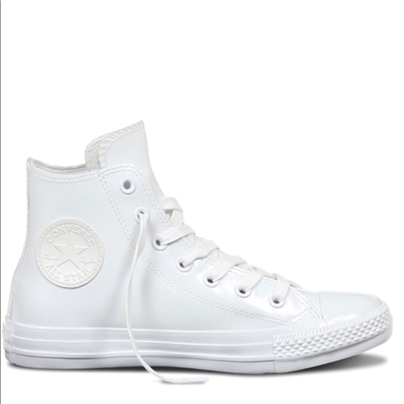 White Rubber Converse Chuck Taylor All Star Hi Top - Picture 2 of 2
